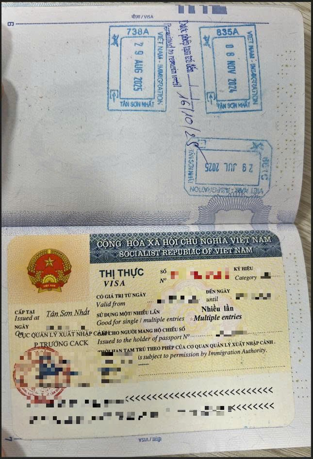 Passport Visa and Entry Stamp